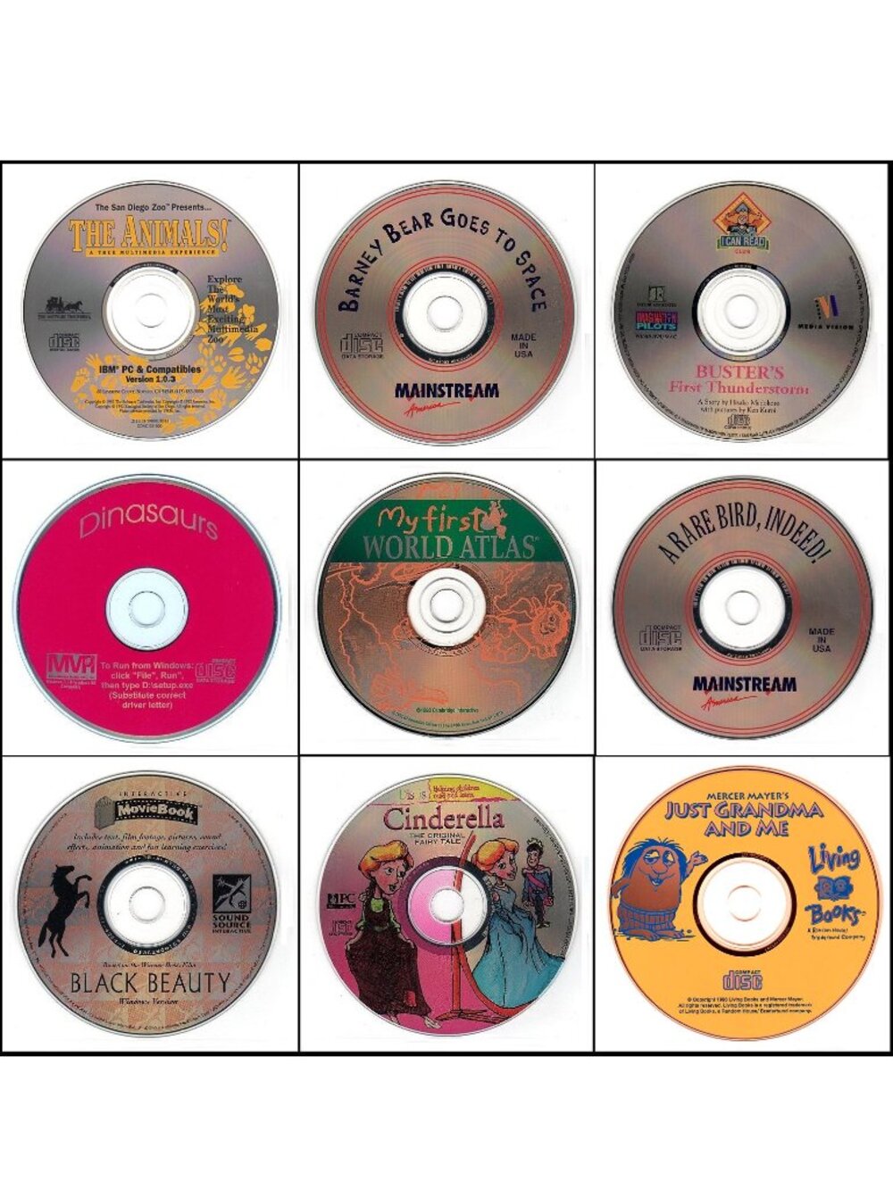 9CD Vintage KIDS LOT #1 (1992-1994) NEW or LIKE NEW in sleeves as pictured!